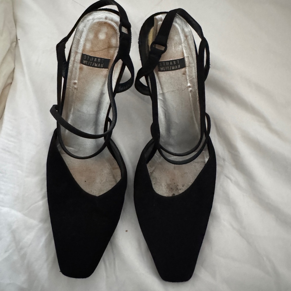 Stuart Weitzman Black Strappy Heels